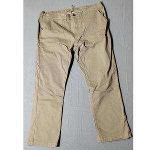 Elliot Mulryan Khaki Chino Pants Flat Front Straight Leg Mens Size 38/30